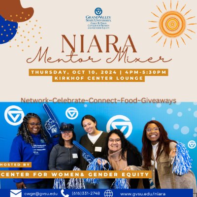 NIARA Mentor Mixer- October 10, 2024 4PM-5:30PM at Kirkhof Center Lounge outside the LGBT Center